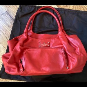 Kate Spade Slouchy Red Shoulder Bag
